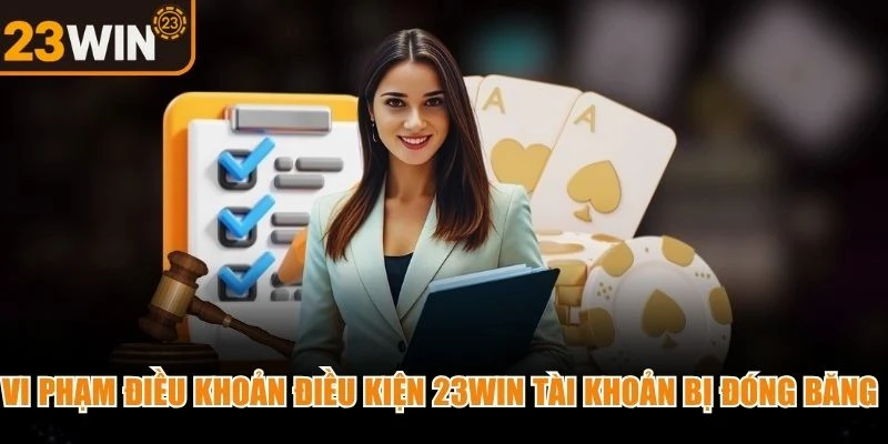 Vi phạm điều khoản điều kiện 23WIN tài khoản sẽ bị đóng băng vĩnh viễn